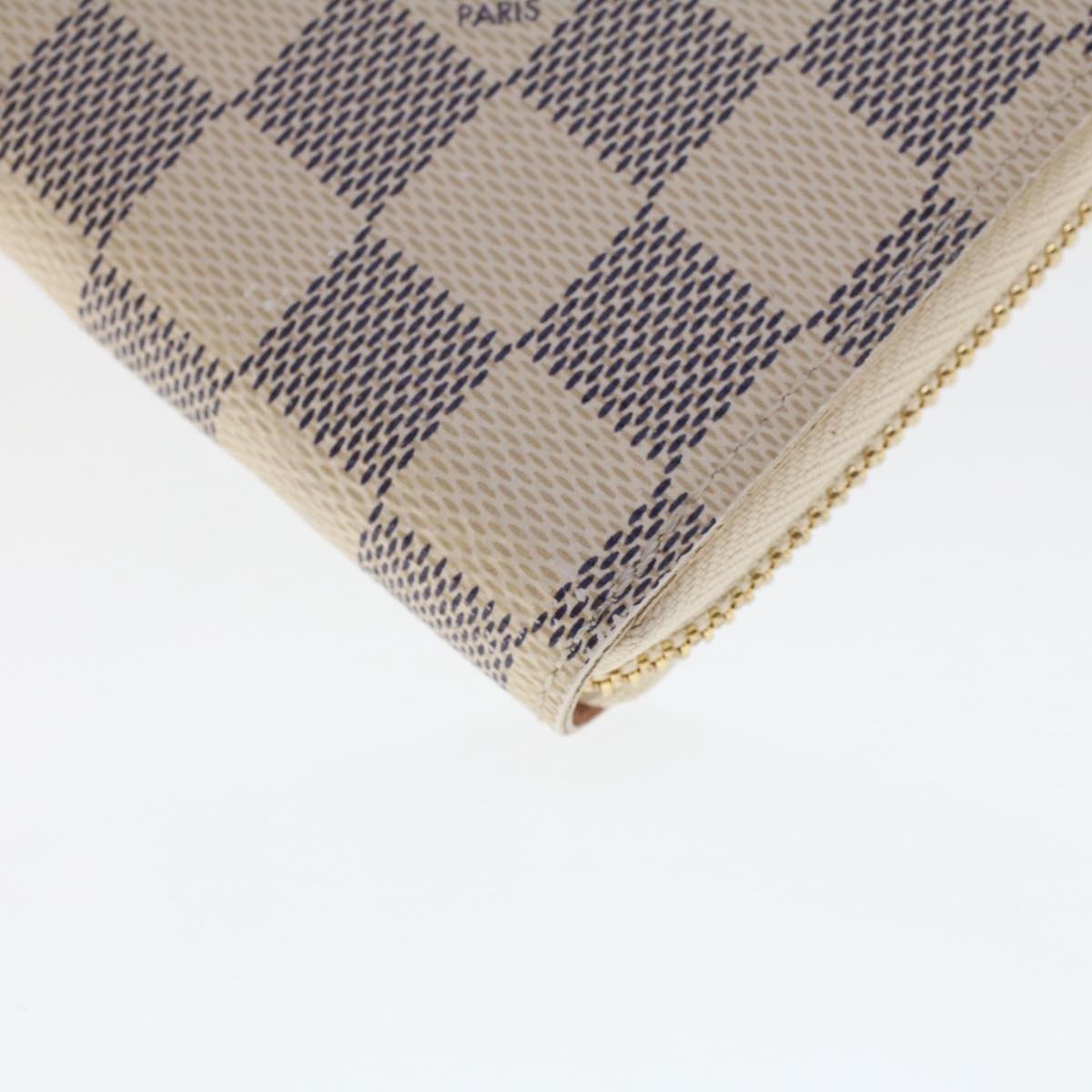 LOUIS VUITTON Damier Azur Portefeuille Clemence Long Wallet N60252 LV Auth tb853