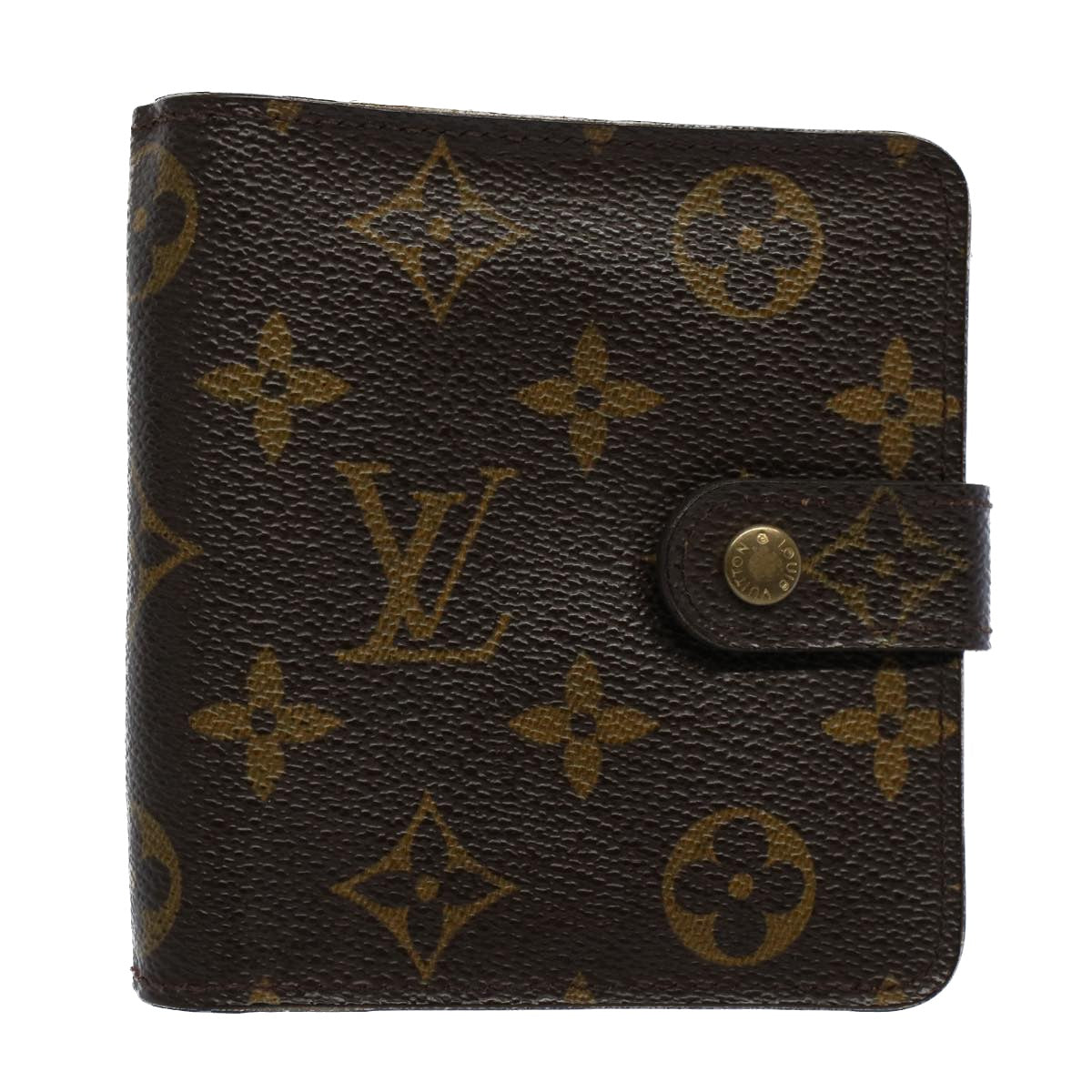 LOUIS VUITTON Monogram Compact Zip Wallet M61667 LV Auth tb877