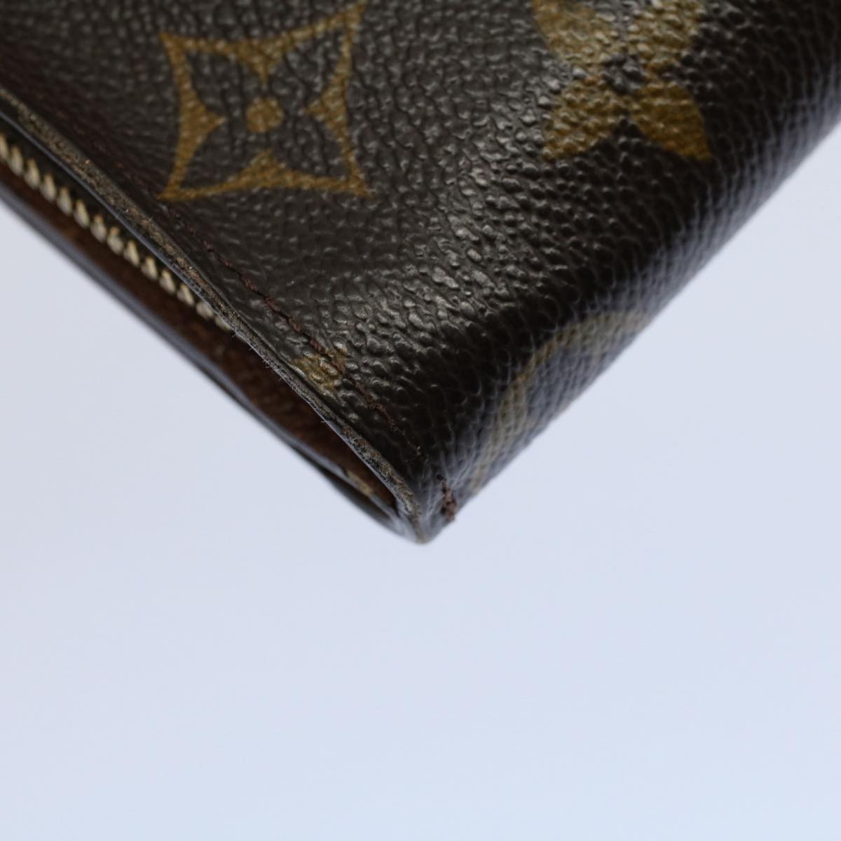 LOUIS VUITTON Monogram Compact Zip Wallet M61667 LV Auth tb877