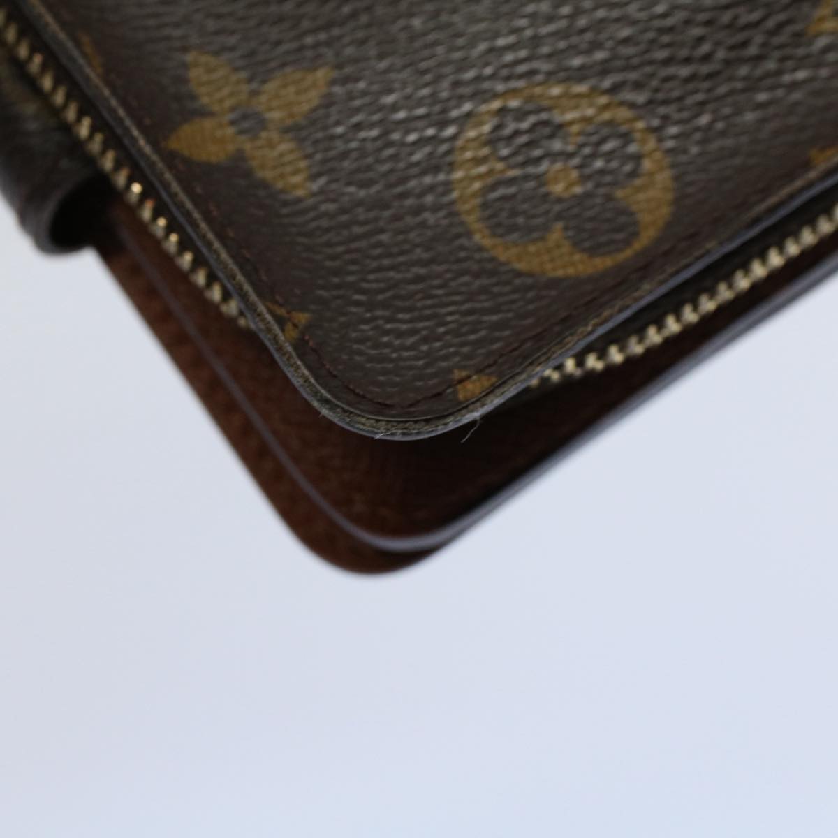 LOUIS VUITTON Monogram Compact Zip Wallet M61667 LV Auth tb877