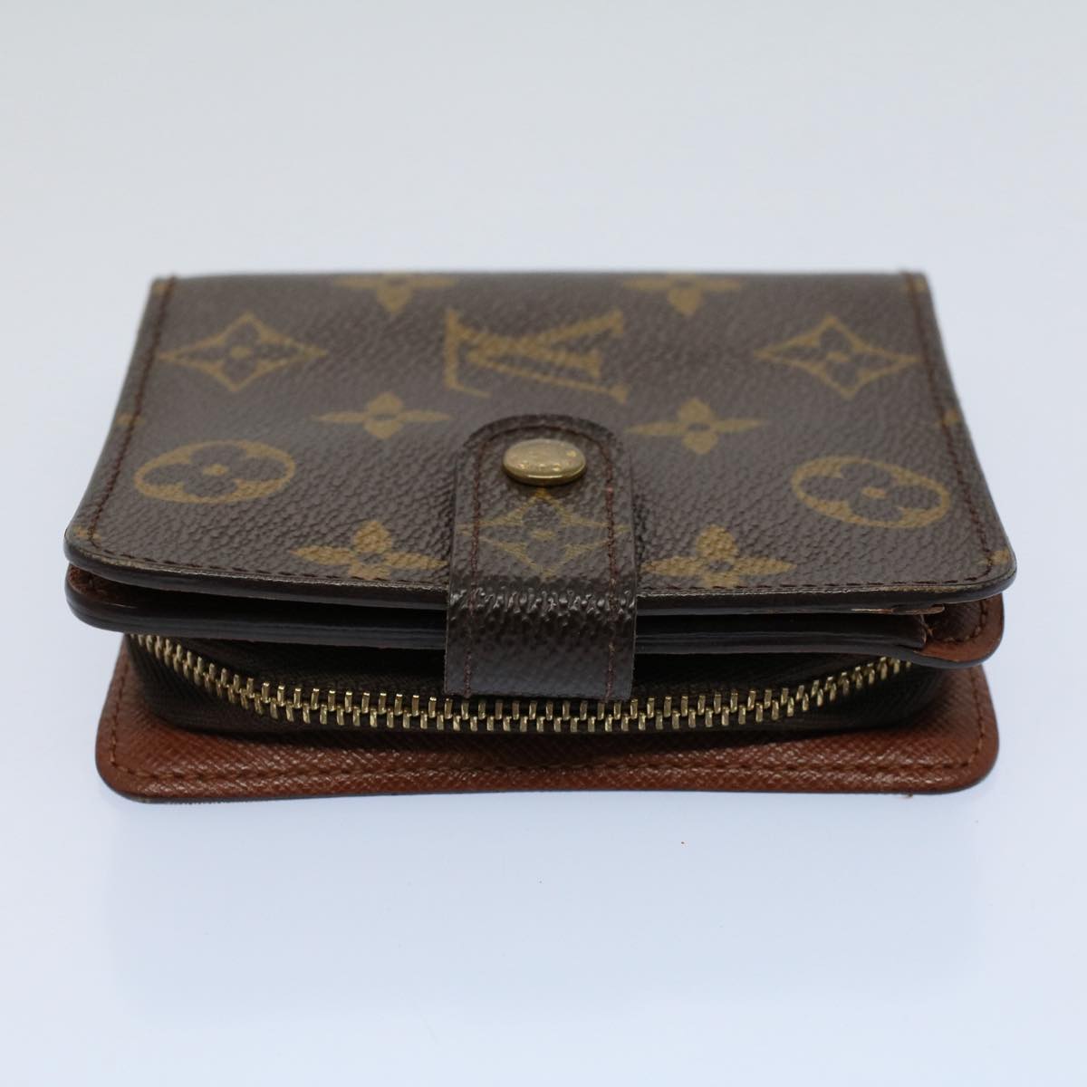 LOUIS VUITTON Monogram Compact Zip Wallet M61667 LV Auth tb877