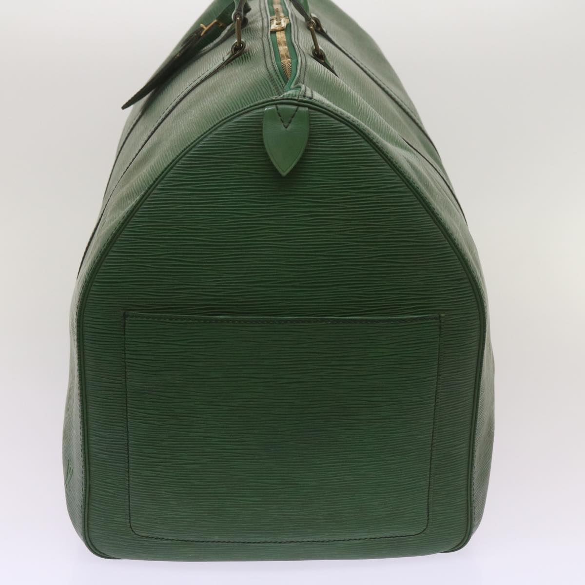 LOUIS VUITTON Epi Keepall 60 Boston Bag Green M42944 LV Auth tb996