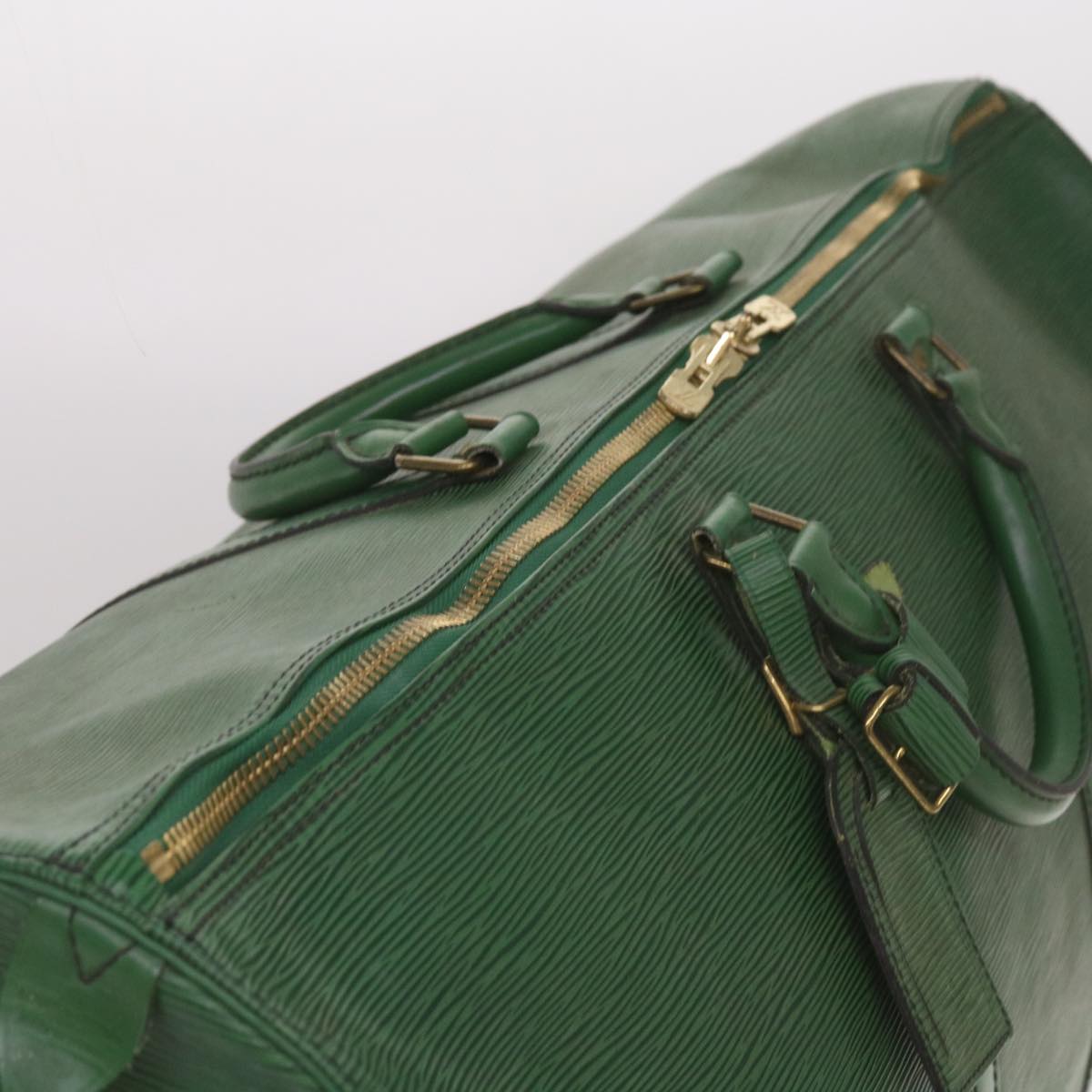 LOUIS VUITTON Epi Keepall 60 Boston Bag Green M42944 LV Auth tb996