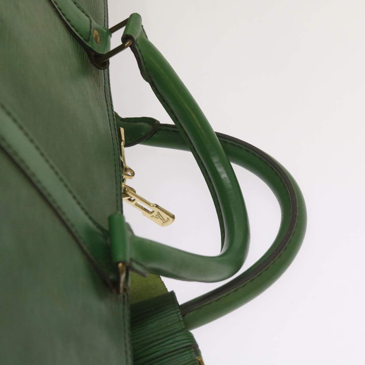 LOUIS VUITTON Epi Keepall 60 Boston Bag Green M42944 LV Auth tb996