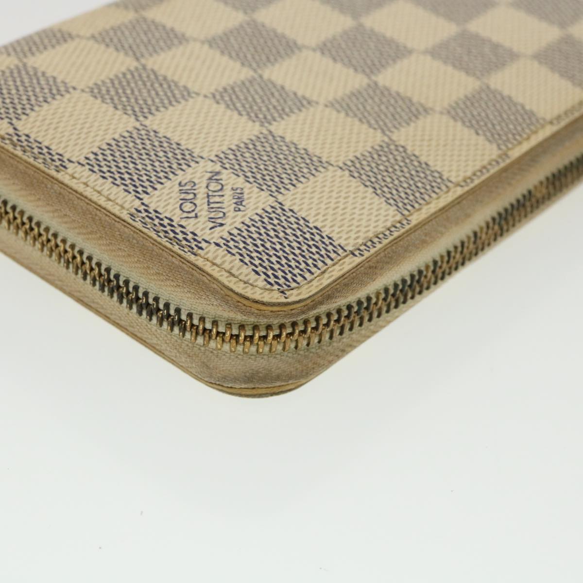 LOUIS VUITTON Damier Azur Zippy Wallet Long Wallet N60019 LV Auth th3255