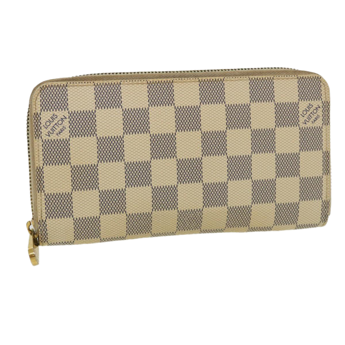 LOUIS VUITTON Damier Azur Zippy Wallet Long Wallet N60019 LV Auth th3255