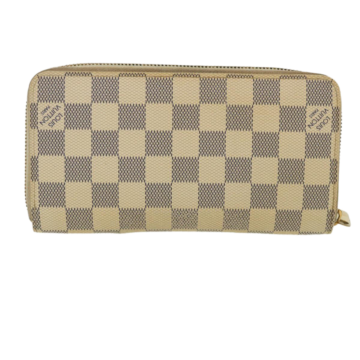 LOUIS VUITTON Damier Azur Zippy Wallet Long Wallet N60019 LV Auth th3255