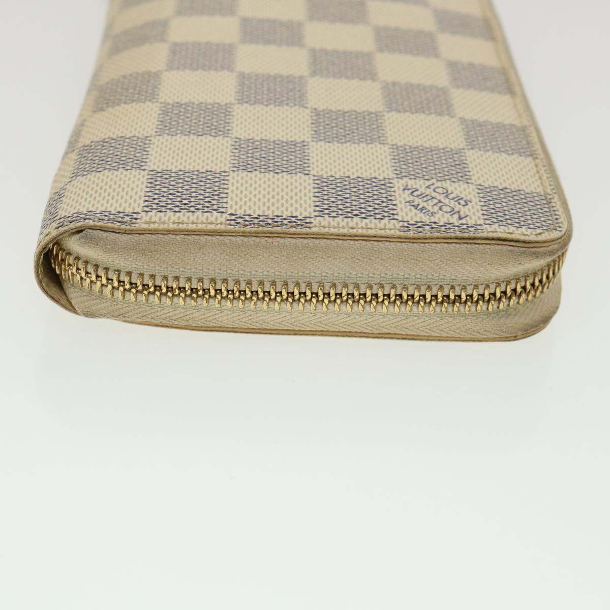 LOUIS VUITTON Damier Azur Zippy Wallet Long Wallet N60019 LV Auth th3255