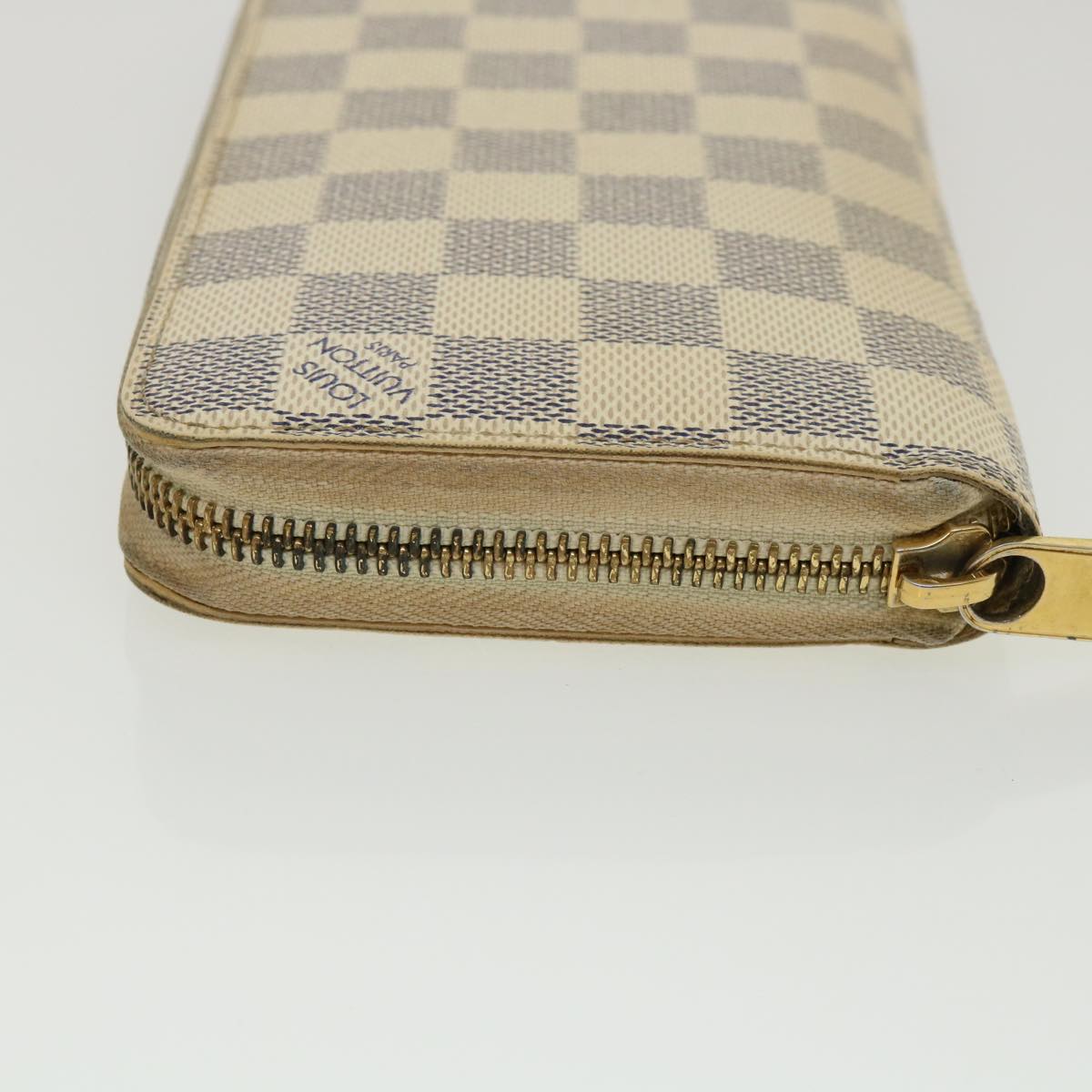 LOUIS VUITTON Damier Azur Zippy Wallet Long Wallet N60019 LV Auth th3255