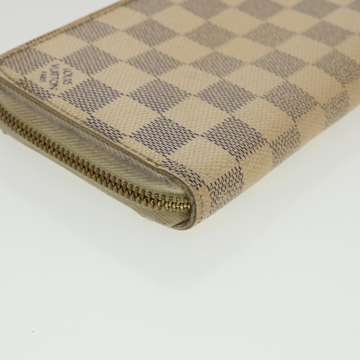 LOUIS VUITTON Damier Azur Zippy Wallet Long Wallet N60019 LV Auth th3350