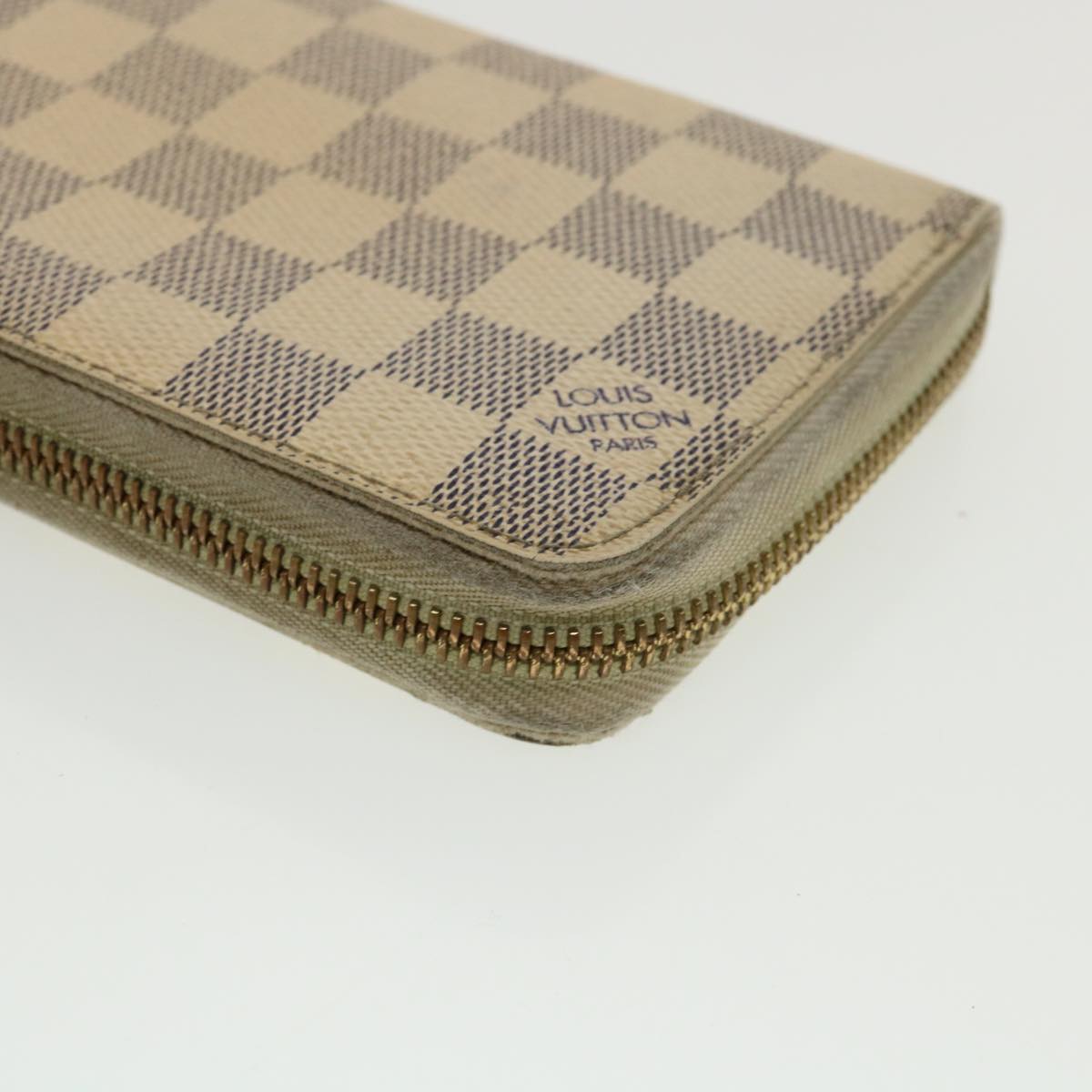 LOUIS VUITTON Damier Azur Zippy Wallet Long Wallet N60019 LV Auth th3350