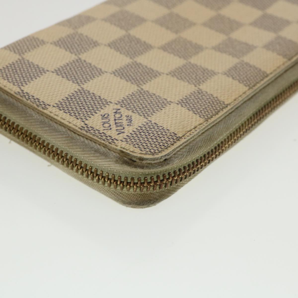 LOUIS VUITTON Damier Azur Zippy Wallet Long Wallet N60019 LV Auth th3350