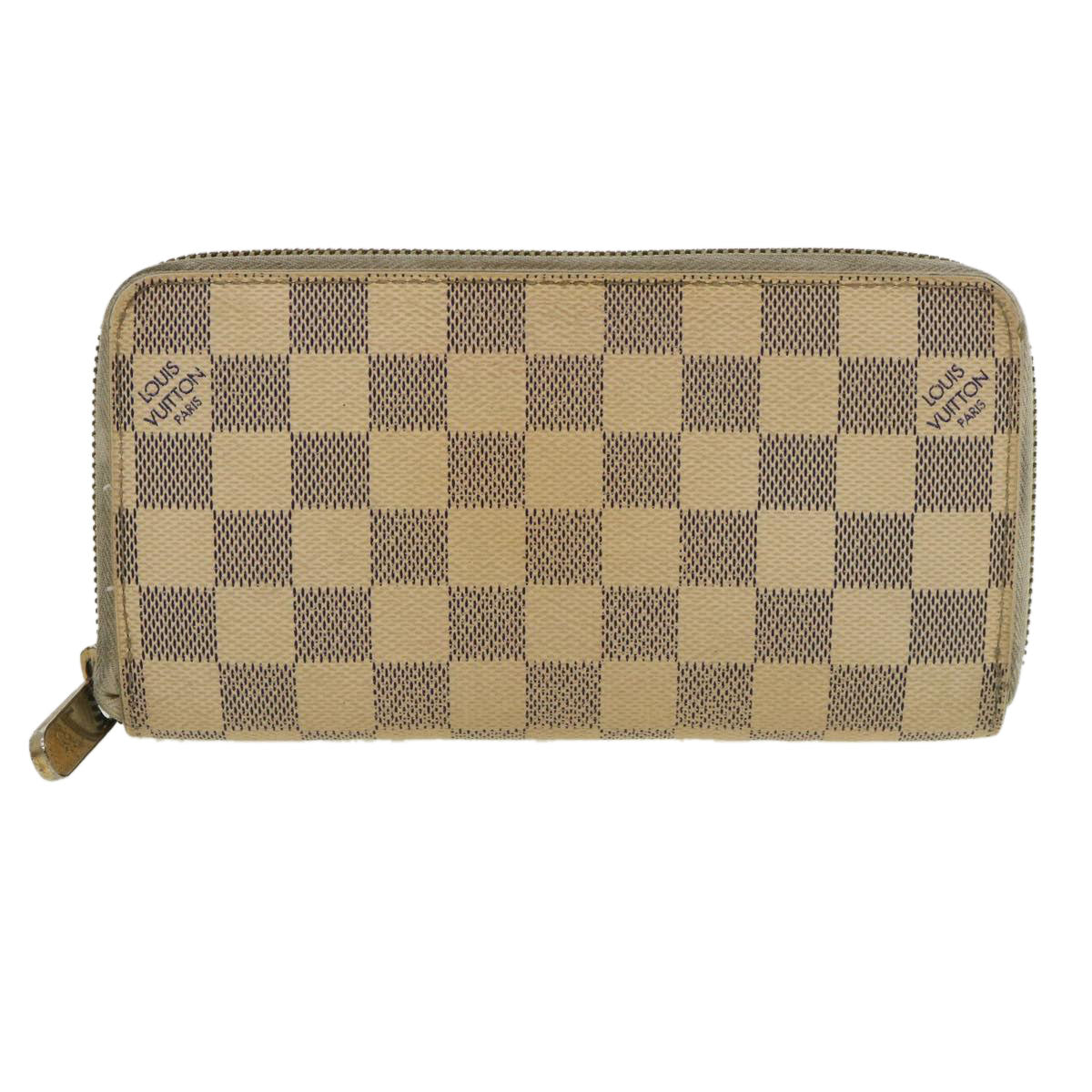 LOUIS VUITTON Damier Azur Zippy Wallet Long Wallet N60019 LV Auth th3350