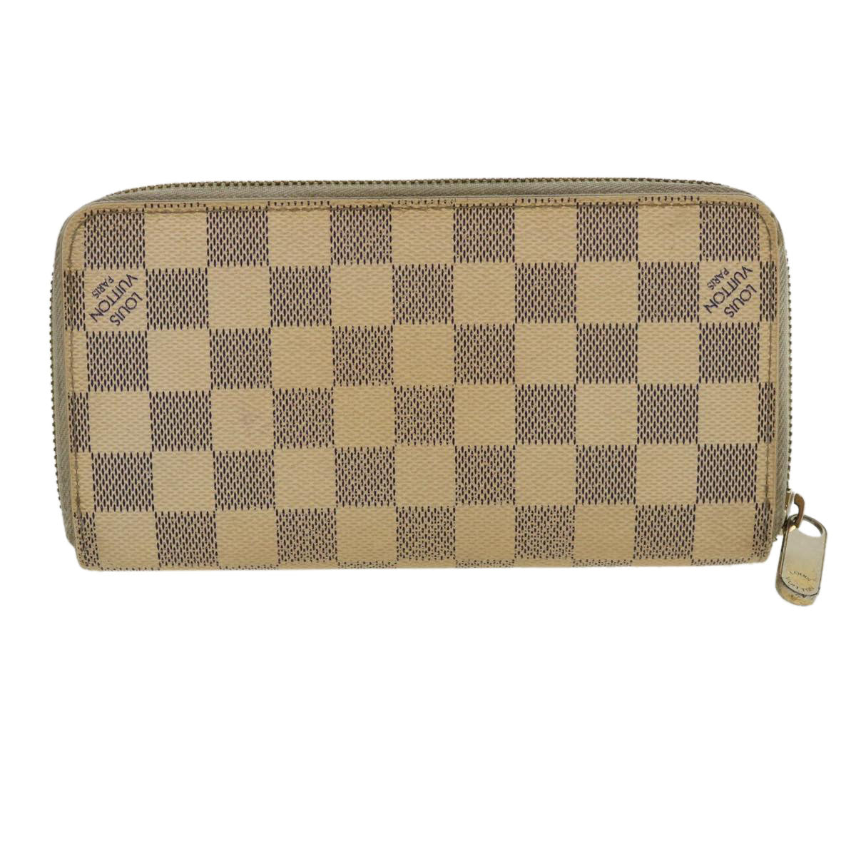 LOUIS VUITTON Damier Azur Zippy Wallet Long Wallet N60019 LV Auth th3350