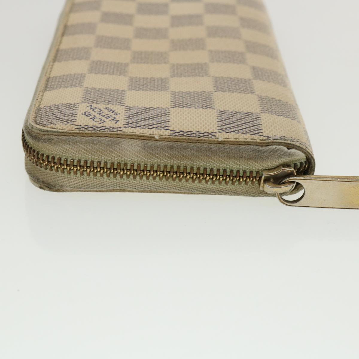 LOUIS VUITTON Damier Azur Zippy Wallet Long Wallet N60019 LV Auth th3350