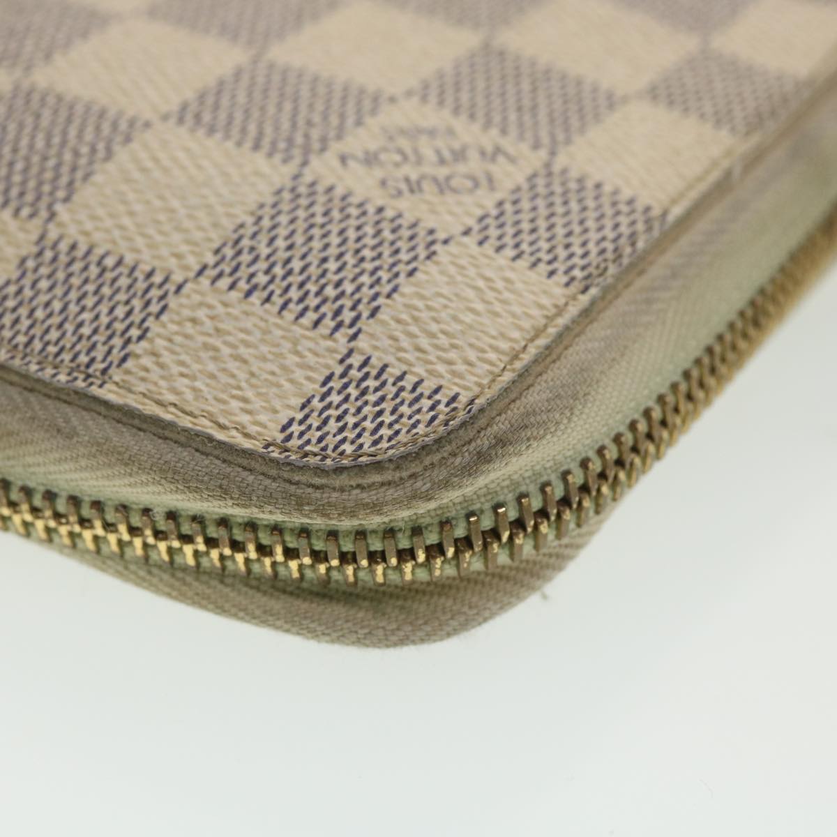 LOUIS VUITTON Damier Azur Zippy Organizer Long Wallet N60012 LV Auth th3484