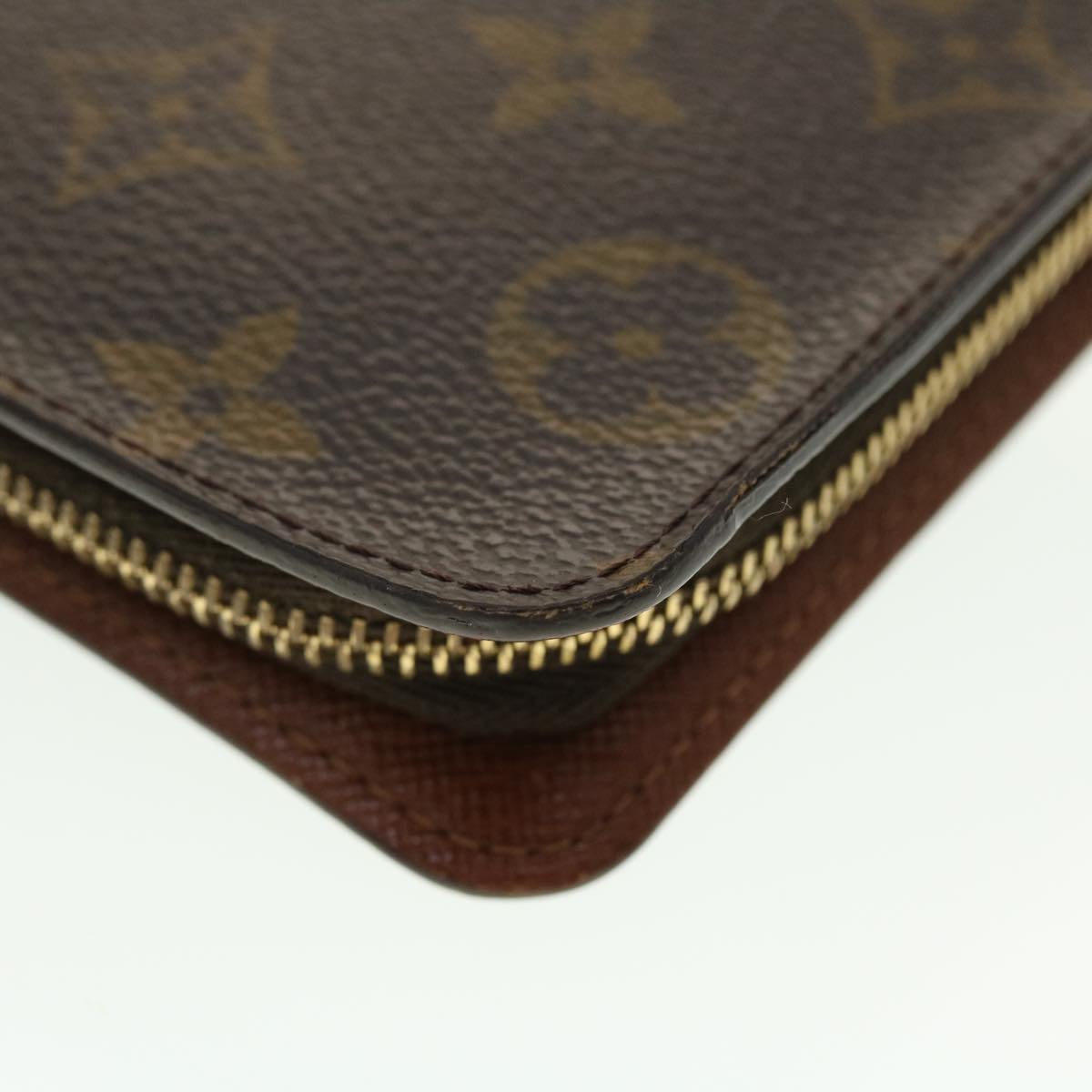 LOUIS VUITTON Monogram Porte Monnaie Zip Long Wallet M61727 LV Auth th3516