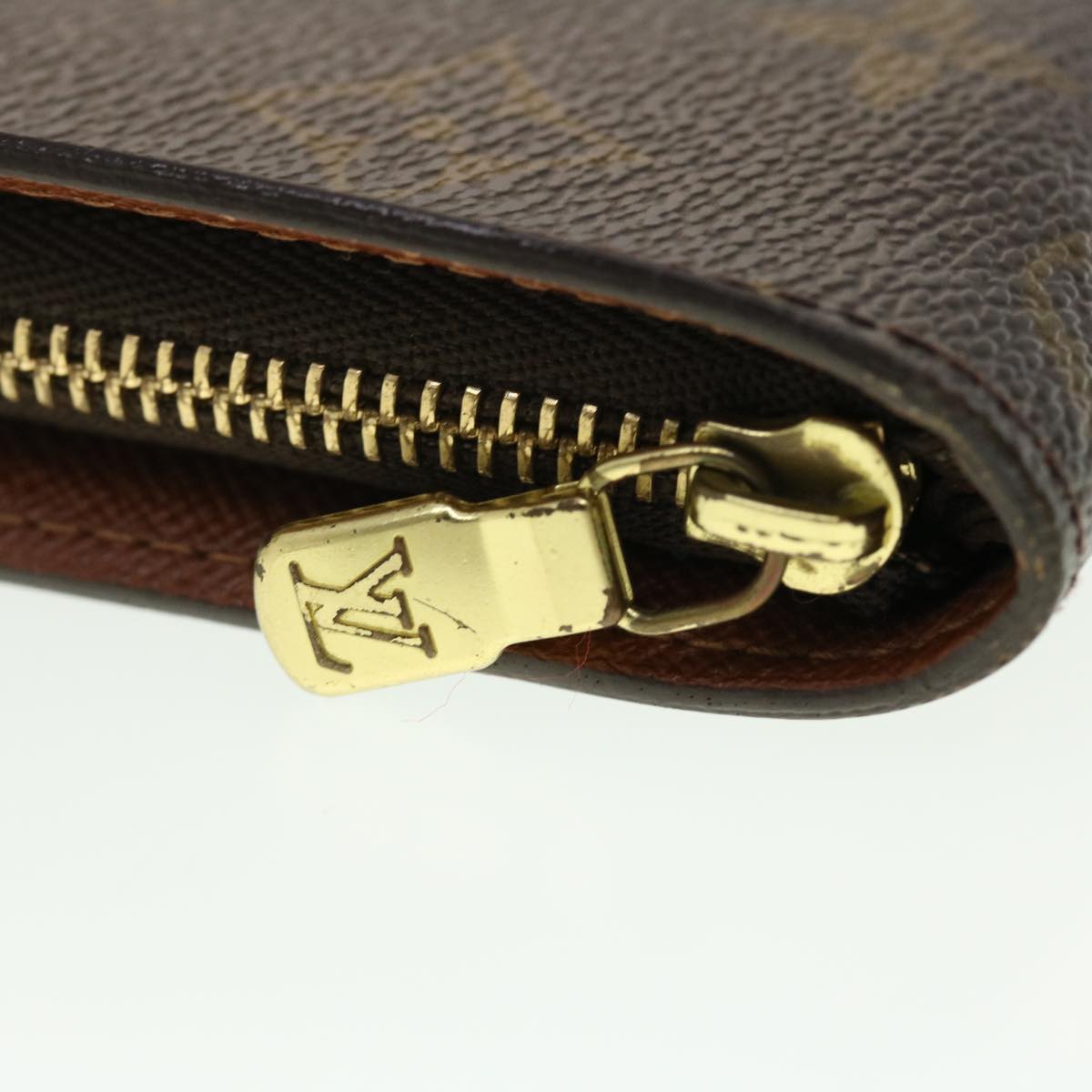 LOUIS VUITTON Monogram Porte Monnaie Zip Long Wallet M61727 LV Auth th3516