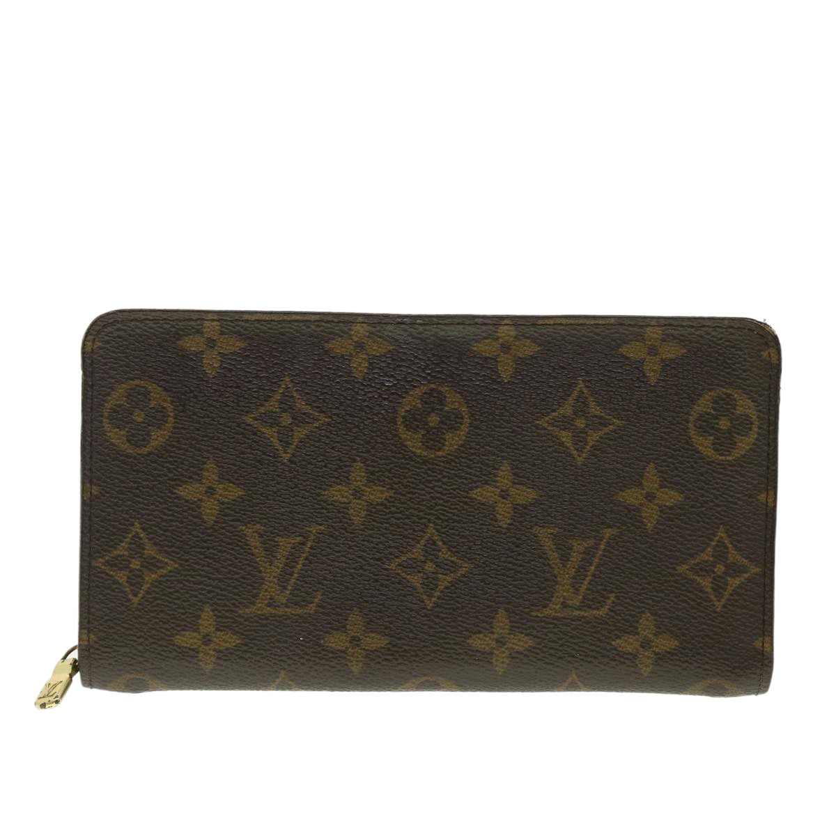 LOUIS VUITTON Monogram Porte Monnaie Zip Long Wallet M61727 LV Auth th3516