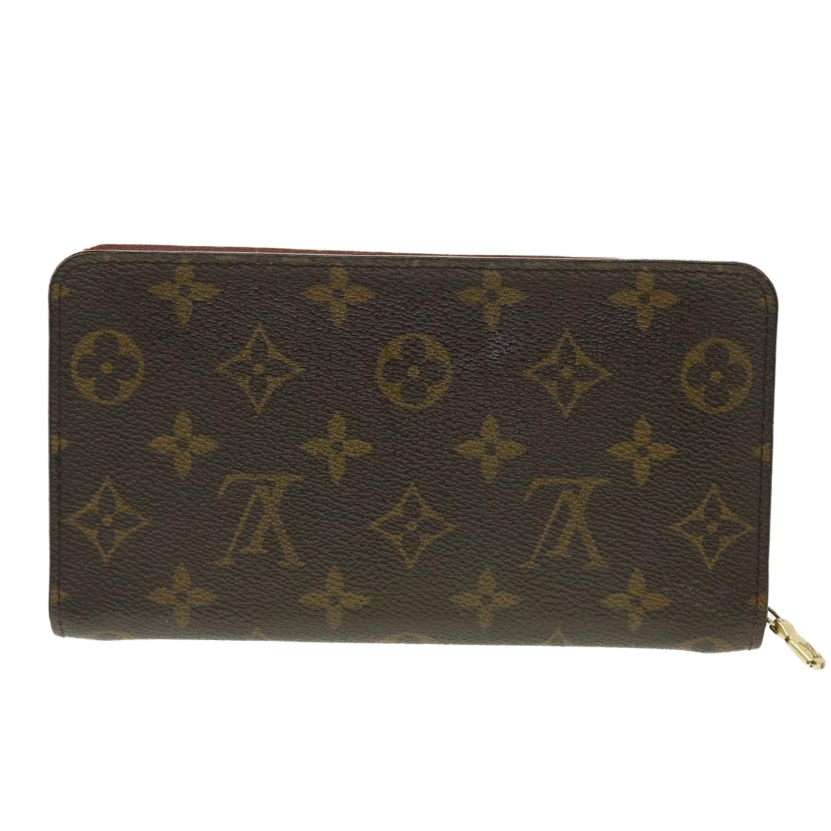 LOUIS VUITTON Monogram Porte Monnaie Zip Long Wallet M61727 LV Auth th3516