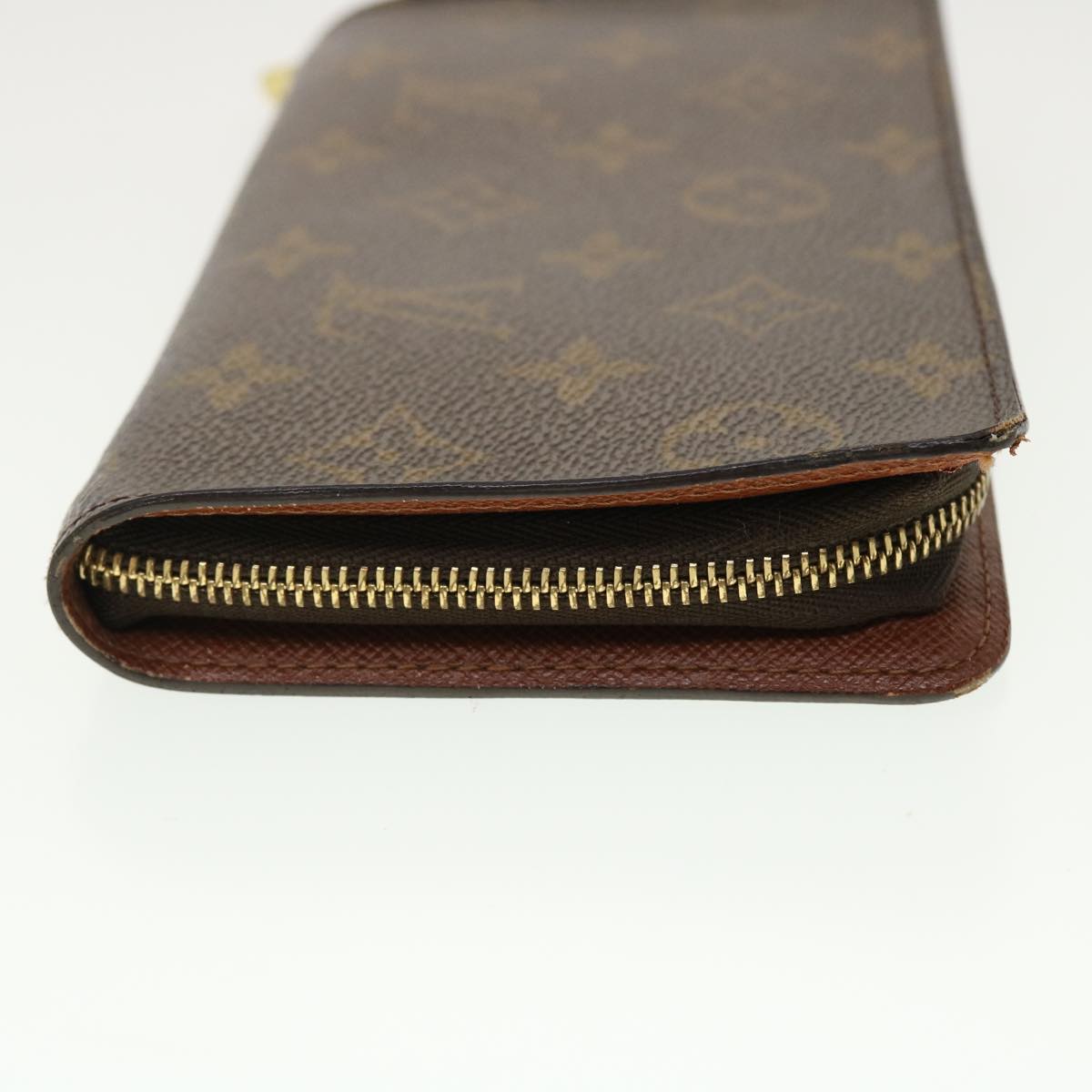 LOUIS VUITTON Monogram Porte Monnaie Zip Long Wallet M61727 LV Auth th3516