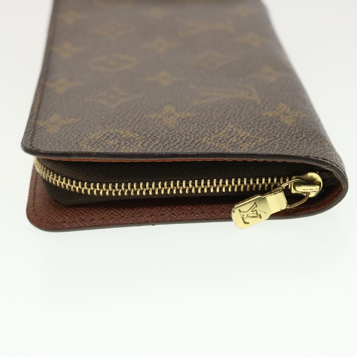 LOUIS VUITTON Monogram Porte Monnaie Zip Long Wallet M61727 LV Auth th3516