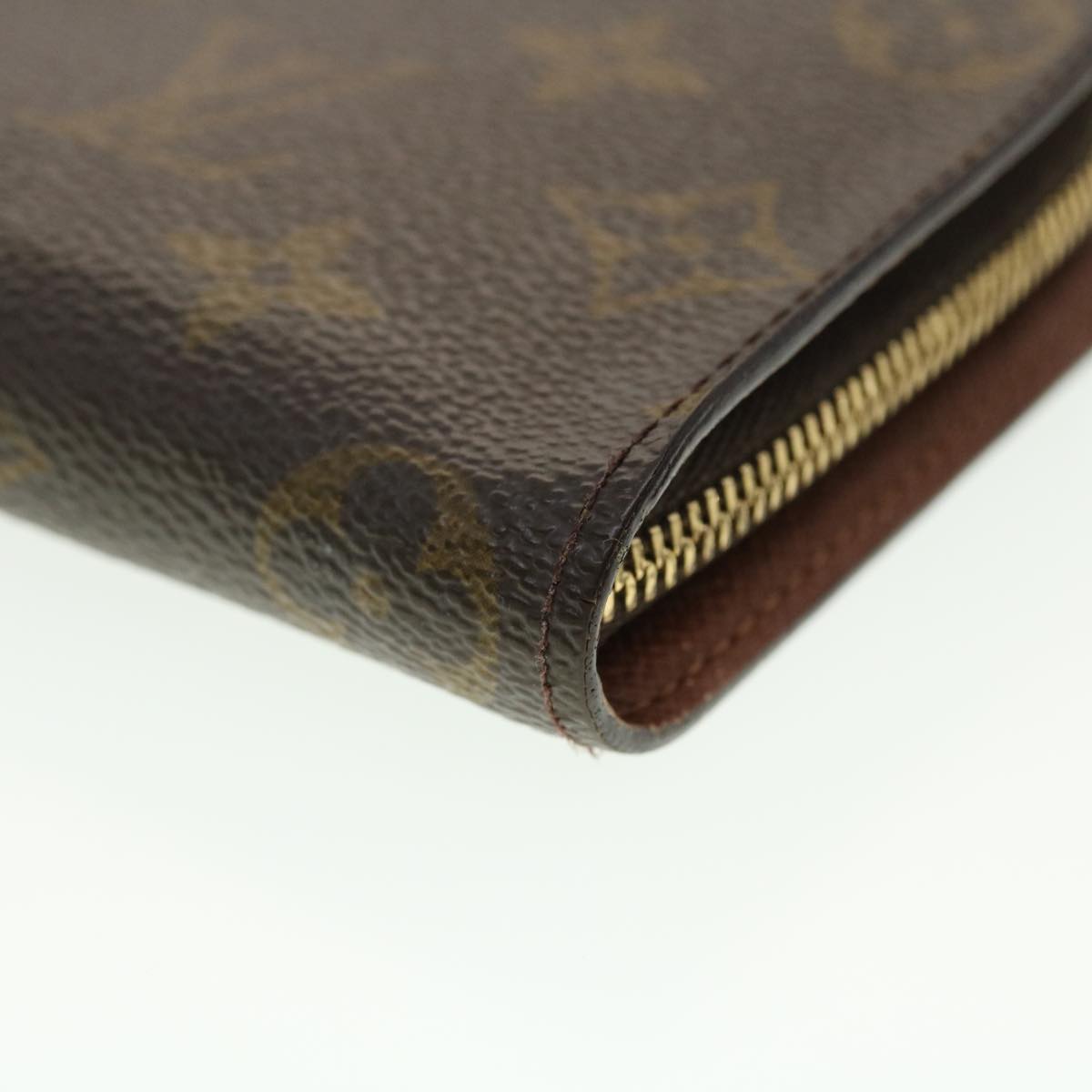 LOUIS VUITTON Monogram Porte Monnaie Zip Long Wallet M61727 LV Auth th3516