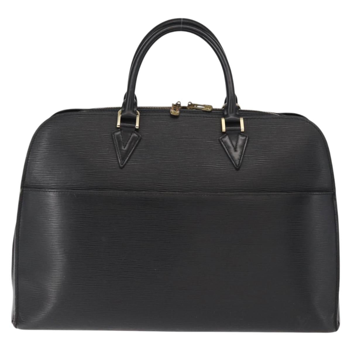 LOUIS VUITTON Epi Sorbonne Business Bag Black M54512 LV Auth th3744