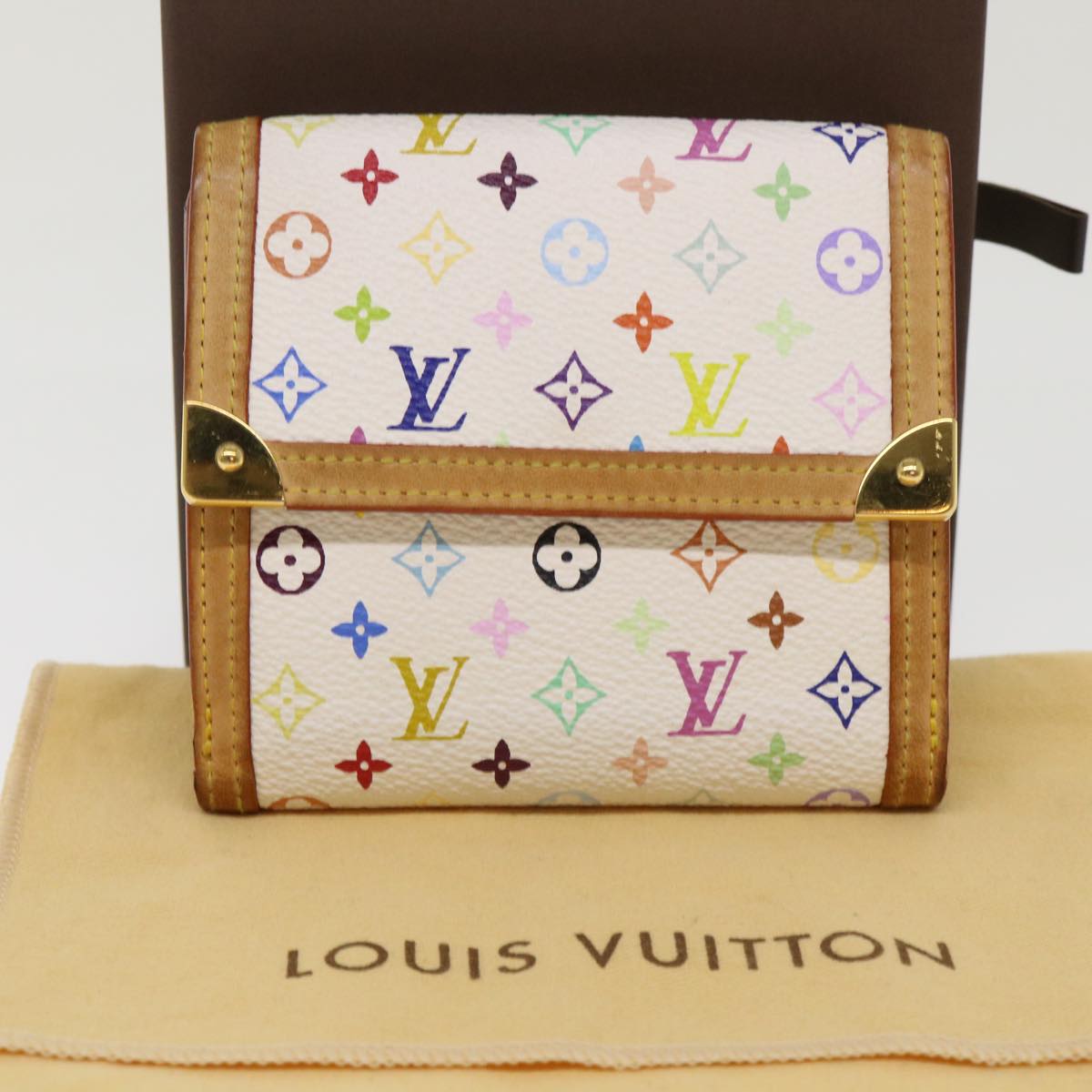 LOUIS VUITTON Multicolor Porte Monnaie Billets Cartes Credit M92983 Auth th3763