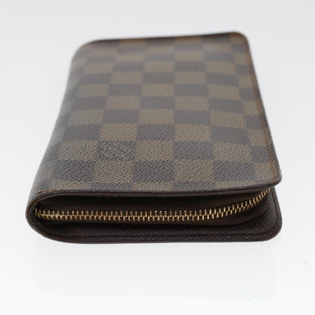 LOUIS VUITTON Damier Ebene Porte Monnaie Zip Long Wallet N61728 LV Auth th3795