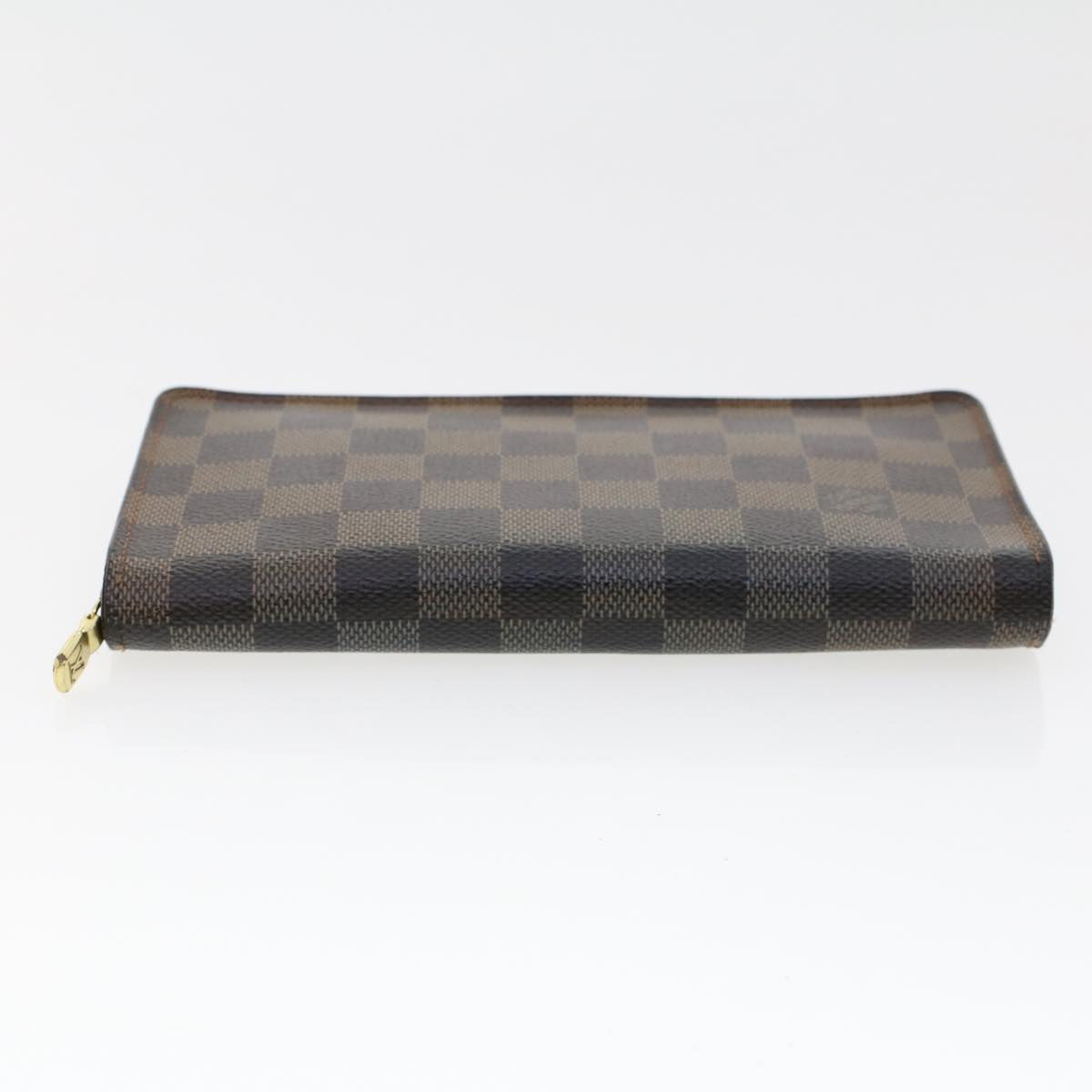 LOUIS VUITTON Damier Ebene Porte Monnaie Zip Long Wallet N61728 LV Auth th3795