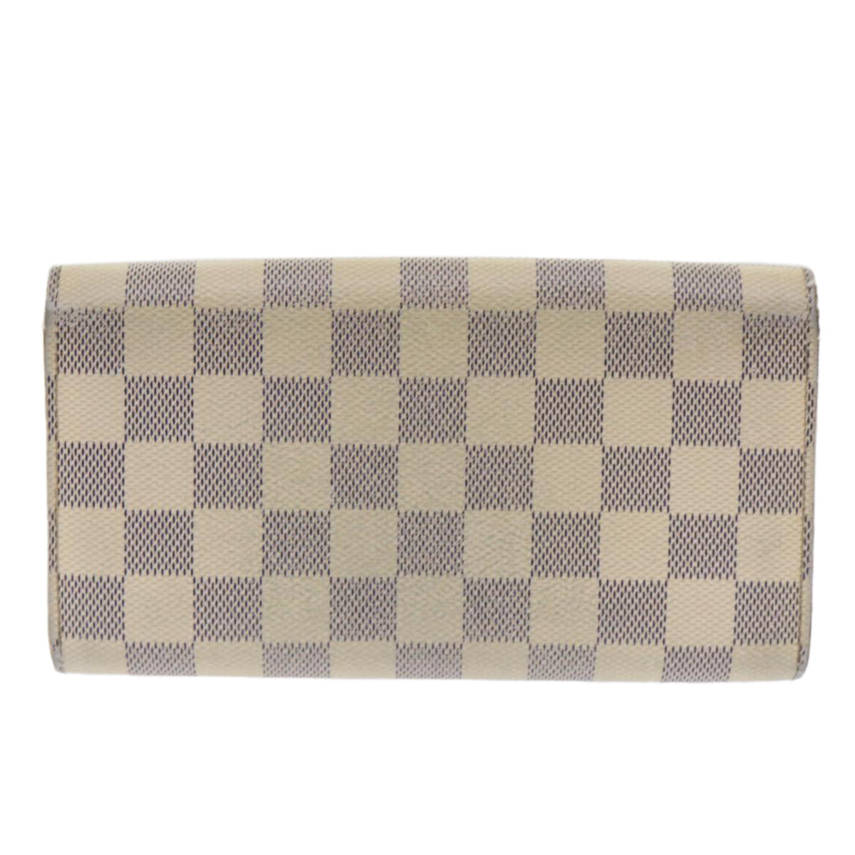 LOUIS VUITTON Damier Azur Portefeuille Sarah Long Wallet N63208 LV Auth th3815