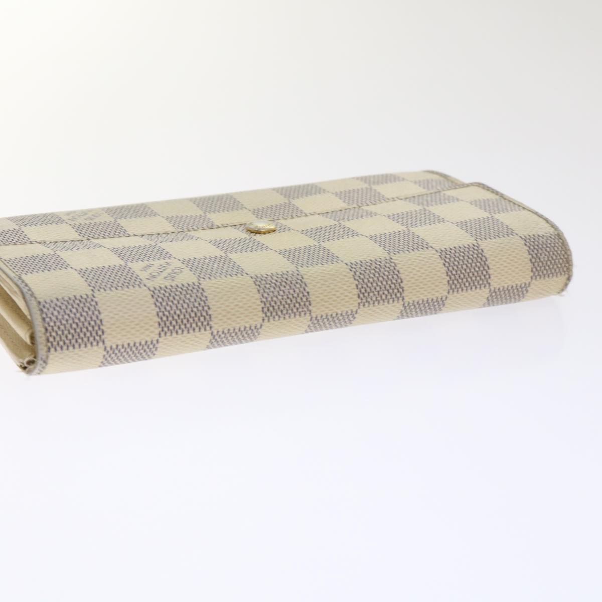 LOUIS VUITTON Damier Azur Portefeuille Sarah Long Wallet N63208 LV Auth th3815