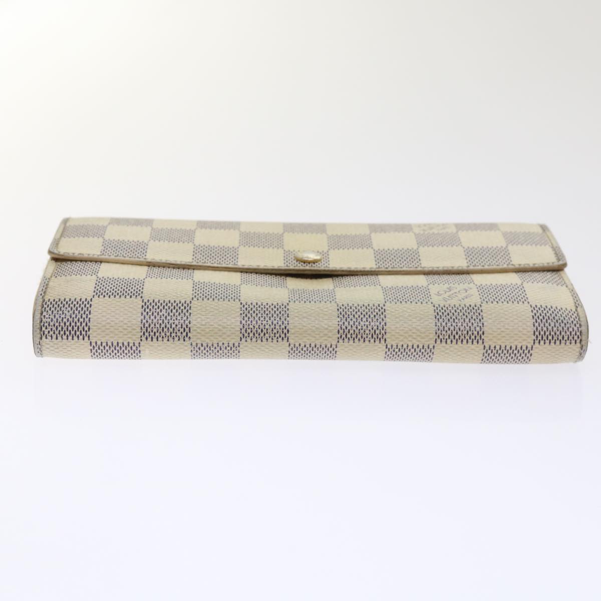 LOUIS VUITTON Damier Azur Portefeuille Sarah Long Wallet N63208 LV Auth th3815