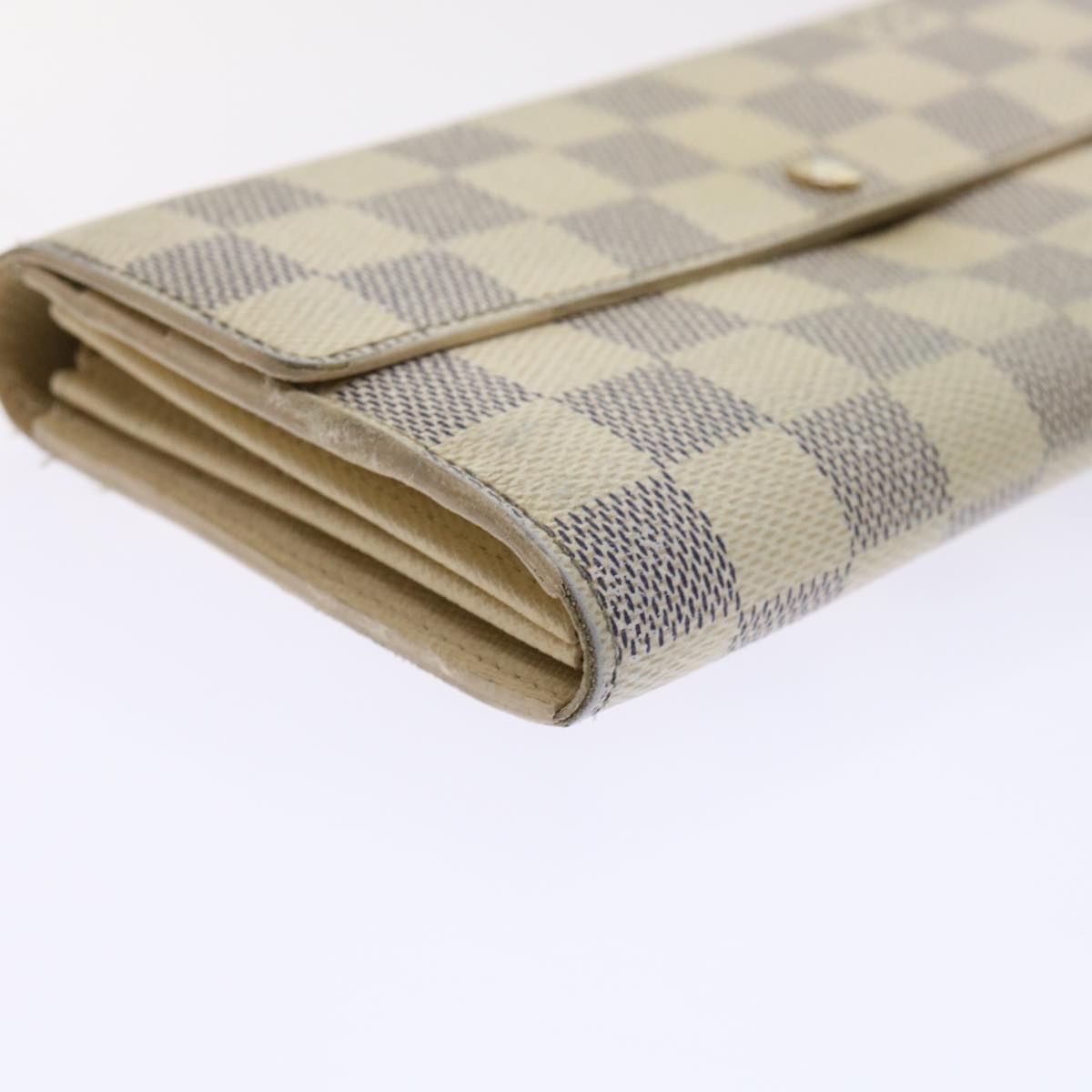 LOUIS VUITTON Damier Azur Portefeuille Sarah Long Wallet N63208 LV Auth th3815