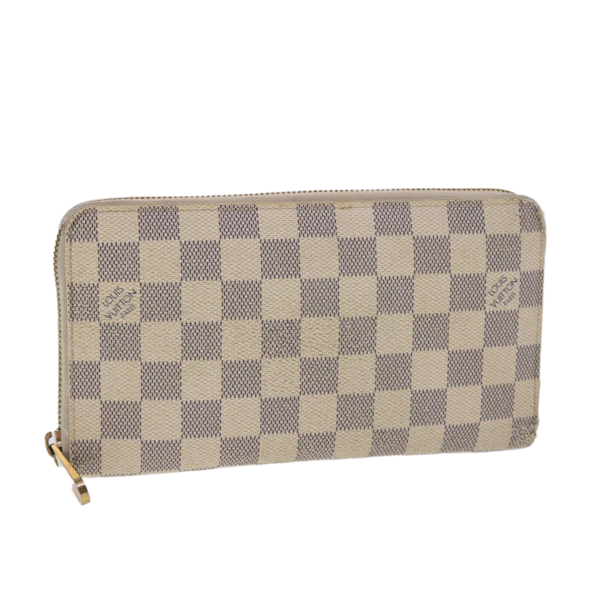 LOUIS VUITTON Damier Azur Zippy Organizer Long Wallet N60012 LV Auth th3845