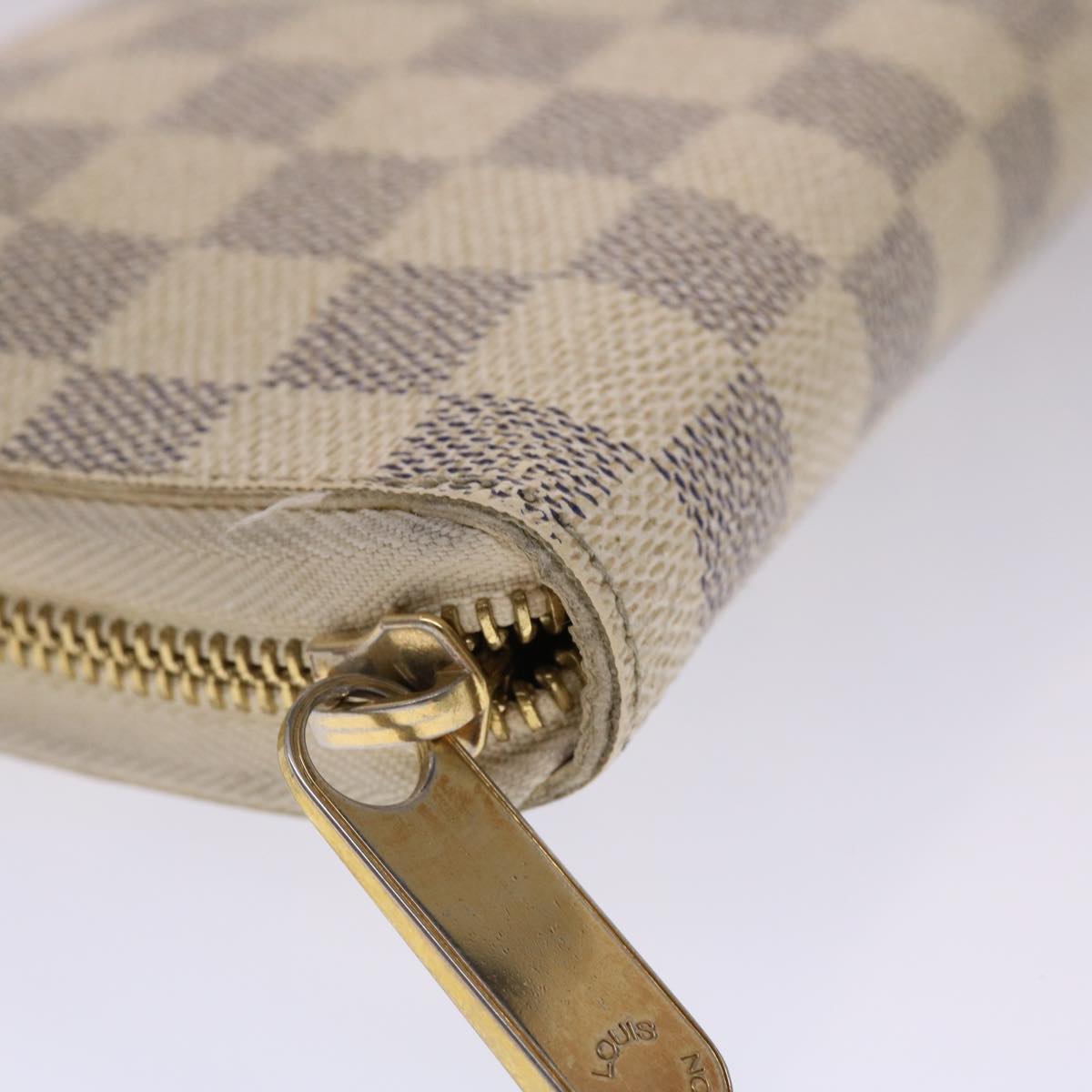 LOUIS VUITTON Damier Azur Zippy Organizer Long Wallet N60012 LV Auth th3845