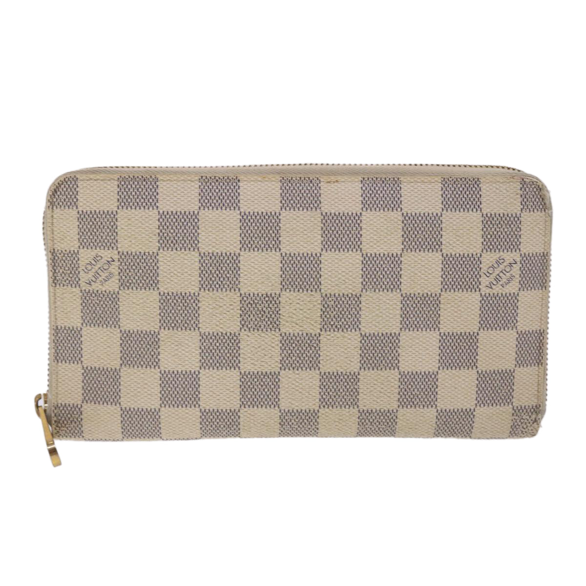 LOUIS VUITTON Damier Azur Zippy Organizer Long Wallet N60012 LV Auth th3845