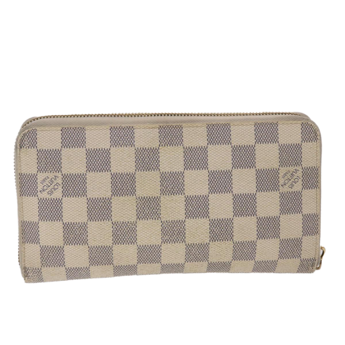 LOUIS VUITTON Damier Azur Zippy Organizer Long Wallet N60012 LV Auth th3845