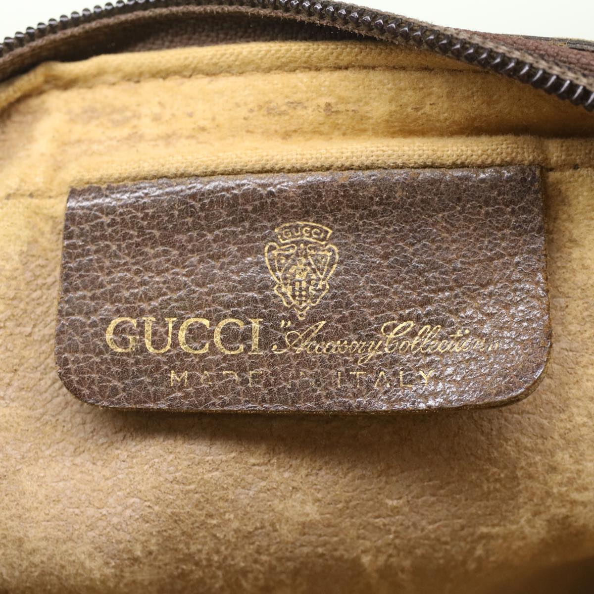 GUCCI GG Canvas Web Sherry Line Clutch Bag Beige Red 56•014•3553 Auth th3861