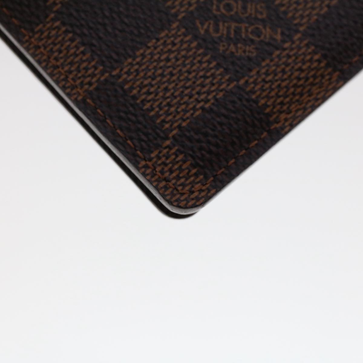 LOUIS VUITTON Damier Ebene Couvel Tulle Passopole Case N60188 LV Auth th3886