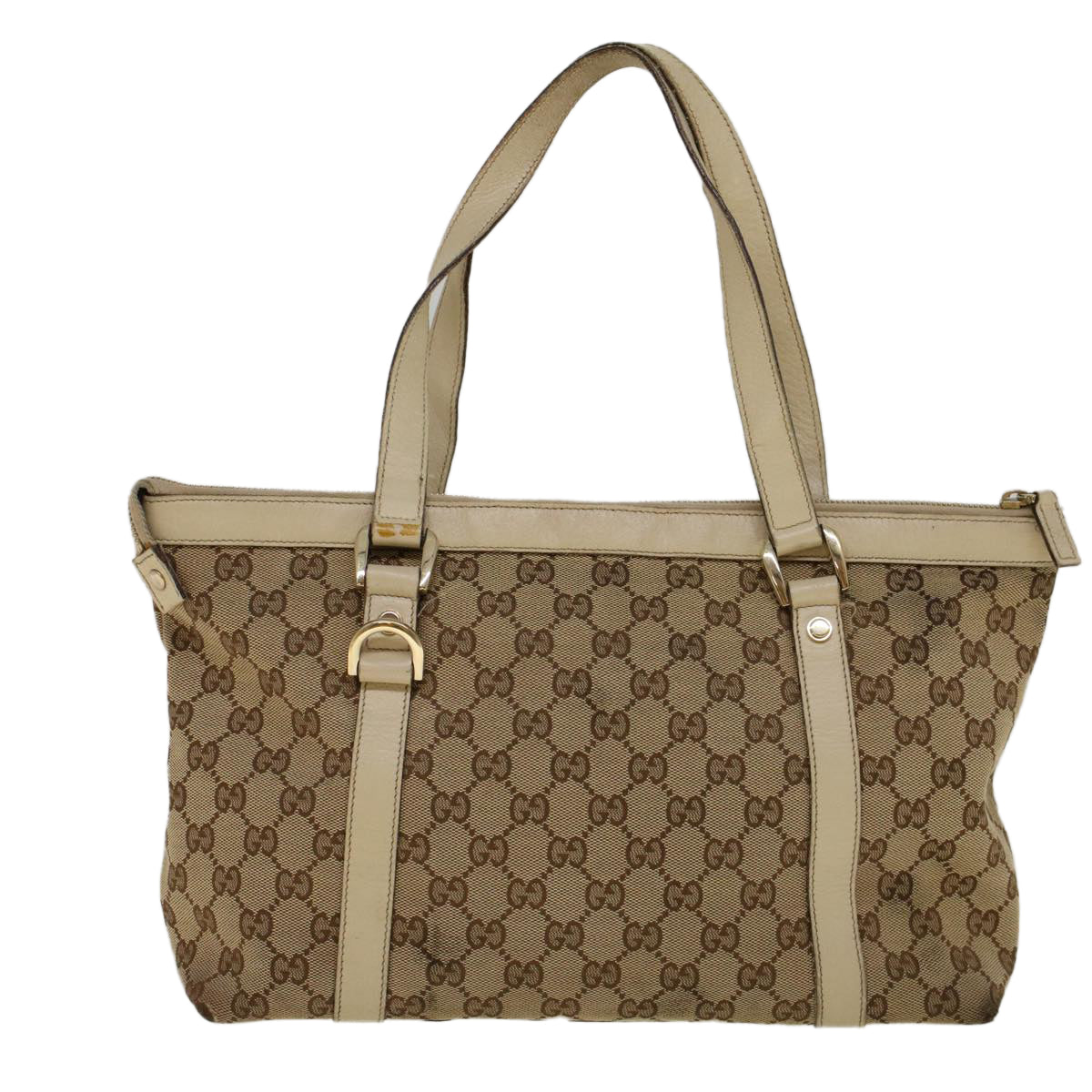 GUCCI GG Canvas Abbey Shoulder Bag Beige 141470 Auth th4120