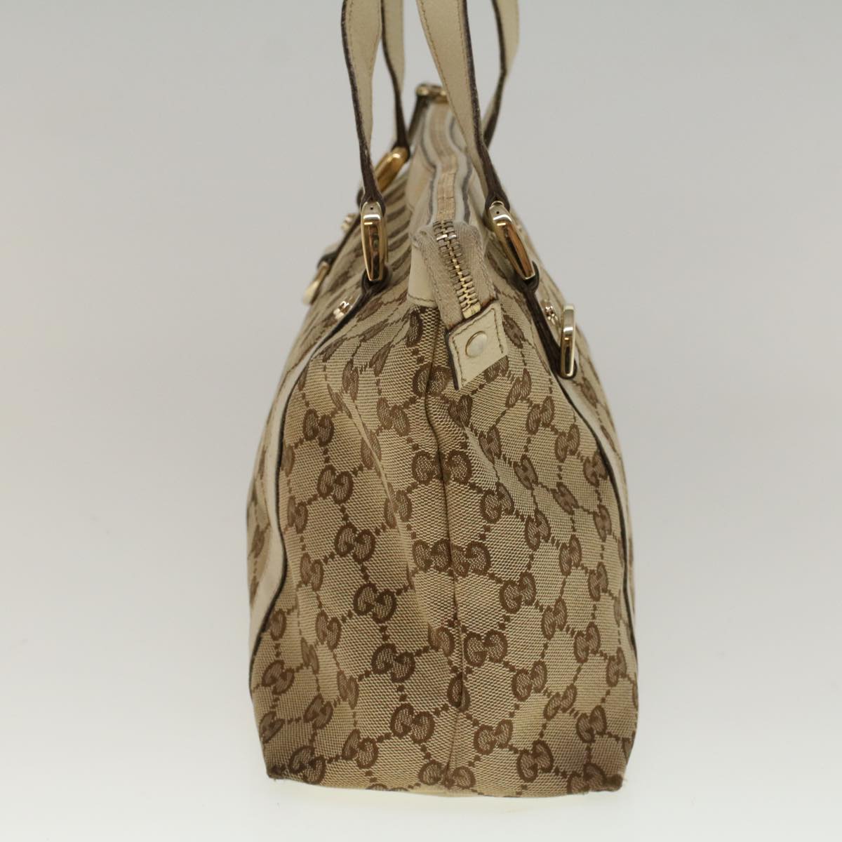 GUCCI GG Canvas Abbey Shoulder Bag Beige 141470 Auth th4120