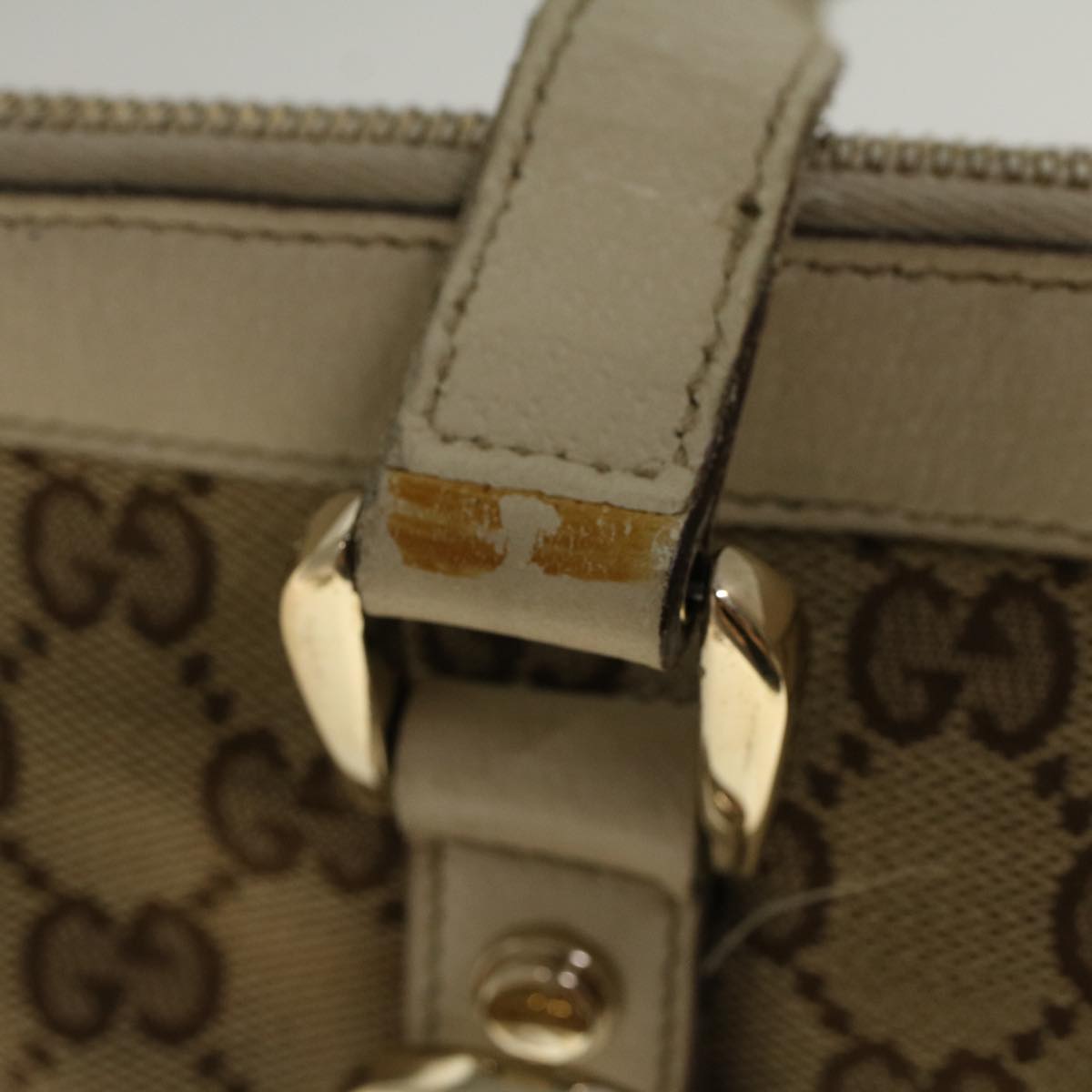 GUCCI GG Canvas Abbey Shoulder Bag Beige 141470 Auth th4120