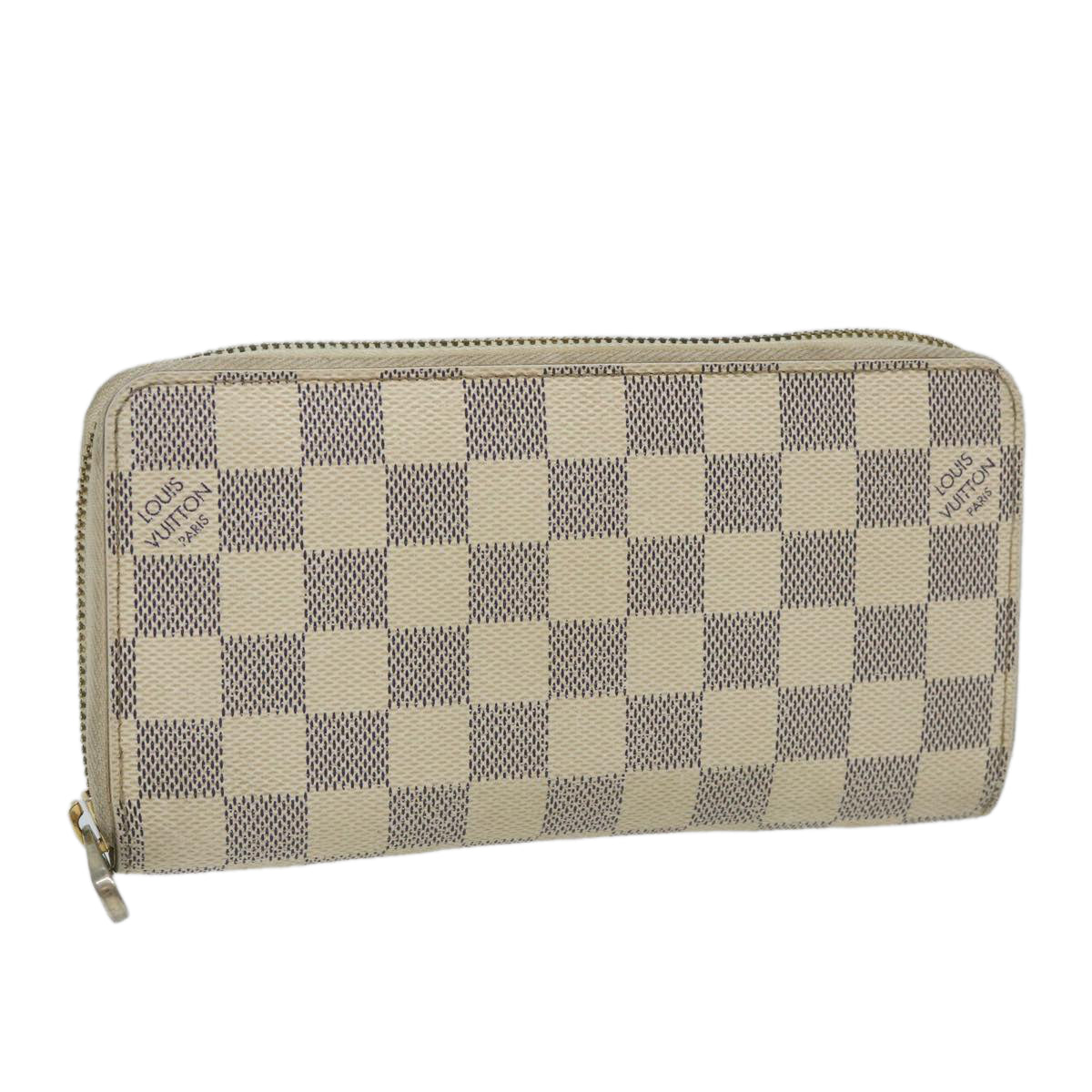 LOUIS VUITTON Damier Azur Zippy Wallet Long Wallet N63503 LV Auth th4179