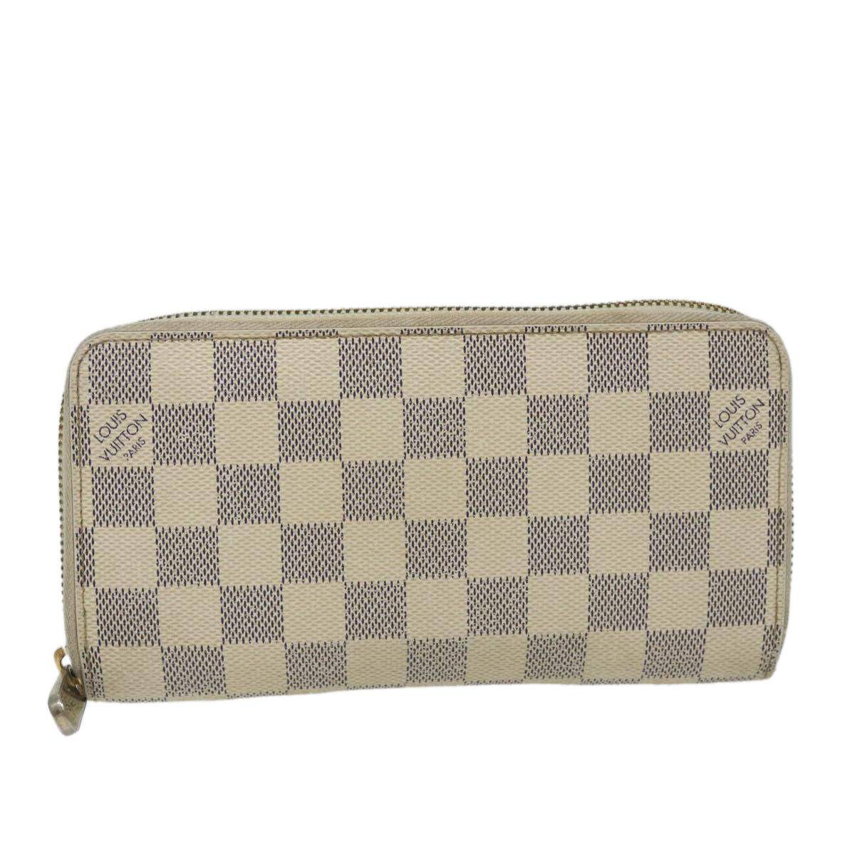 LOUIS VUITTON Damier Azur Zippy Wallet Long Wallet N63503 LV Auth th4179