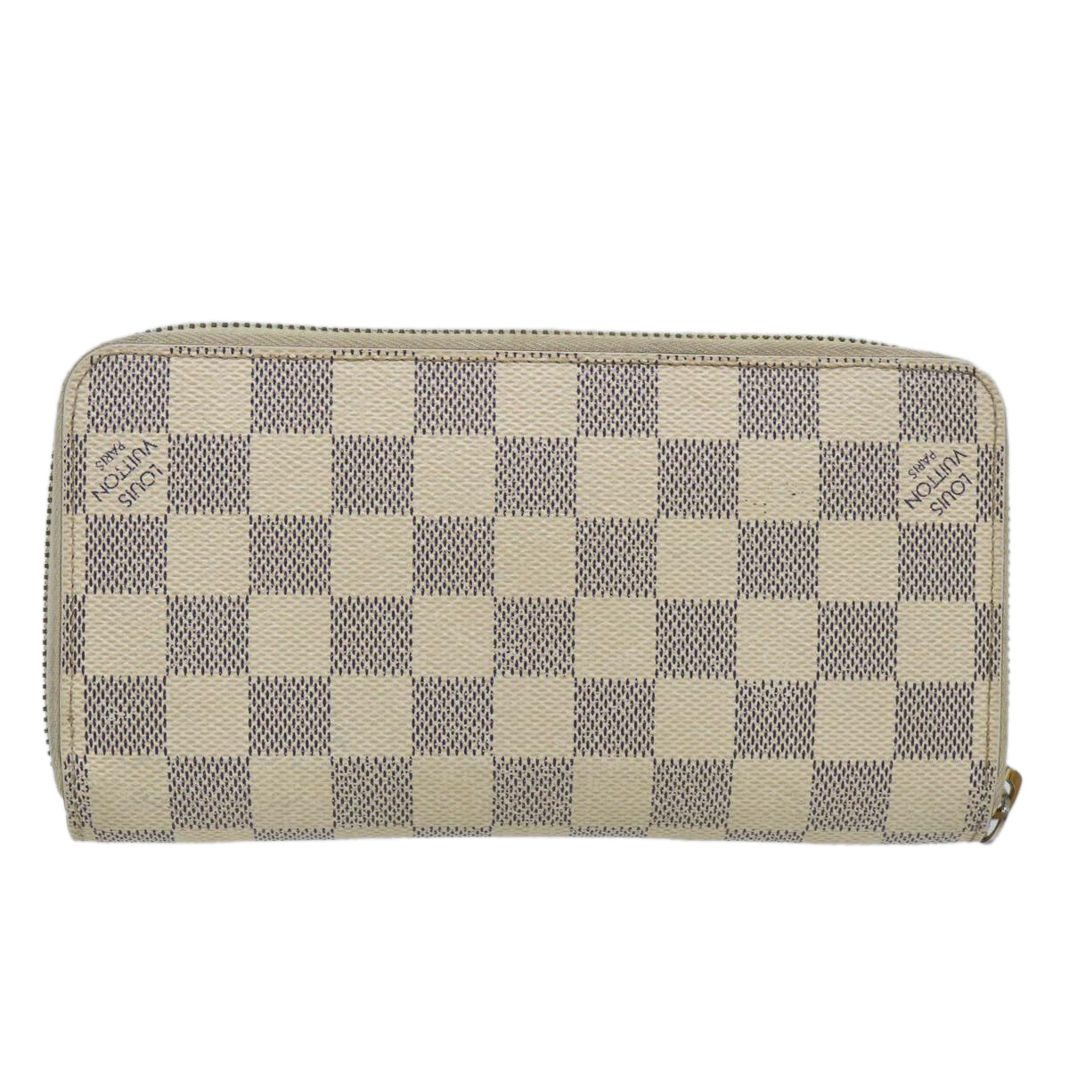 LOUIS VUITTON Damier Azur Zippy Wallet Long Wallet N63503 LV Auth th4179