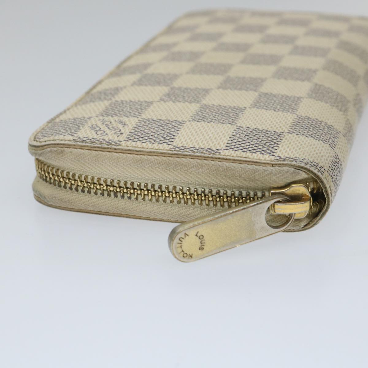 LOUIS VUITTON Damier Azur Zippy Wallet Long Wallet N63503 LV Auth th4179