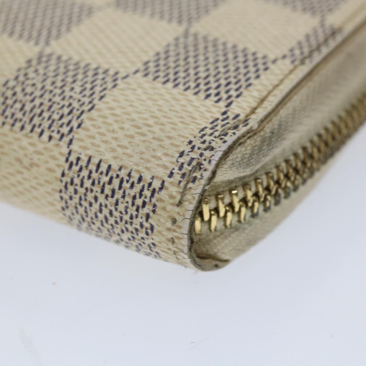 LOUIS VUITTON Damier Azur Zippy Wallet Long Wallet N63503 LV Auth th4179