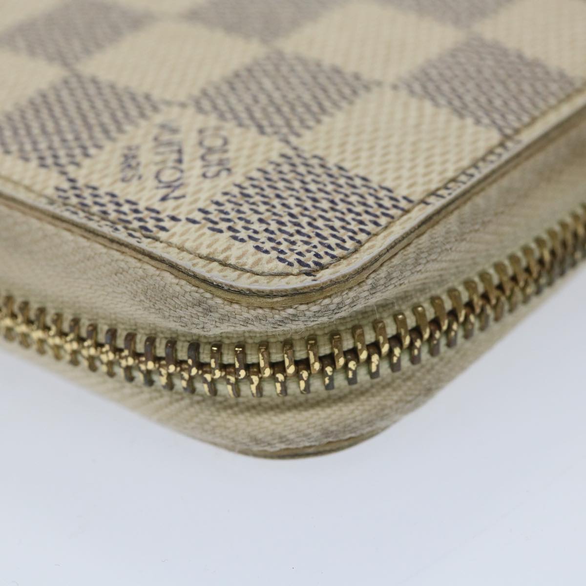 LOUIS VUITTON Damier Azur Zippy Wallet Long Wallet N63503 LV Auth th4179